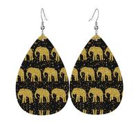 Orecchini In Pelle A Goccia Per Donne Abstract Elephant Pattern Squisito Orecchini Da Donna Lussuoso Ciondolo Con Pendente A Goccia Per Accessori Appuntamenti Uso Quotidiano