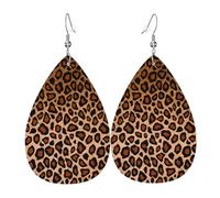 Orecchini In Pelle A Goccia Per Donne Copper Glitter Leopard Skin Pattern Moda Orecchini Da Donna In Finta Pelle Eleganti Ciondolo Con Pendente A Goccia Per Uso Quotidiano Feste Appuntamenti