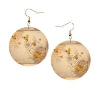 Orecchini in pelle alla moda a forma di ape, da donna, pendenti, 1 paio di orecchini leggeri stampati per piercing, idea regalo per donne e