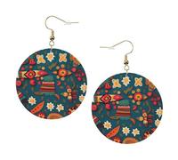 Orecchini in pelle alla moda messicani folk boho per le donne pendenti 1 paio di orecchini piercing leggeri stampati gioielli regali per donne ragazze