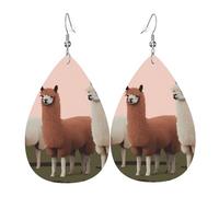 Orecchini In Pelle Alpacas Orecchino In Ecopelle Confortevoli Moda Goccia D'Acqua Orecchini, Per Carnevale, Valentine'S Day, Le Donne