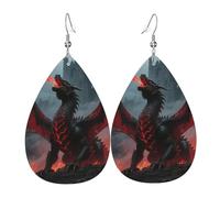 Orecchini in pelle con giraffa al sole, orecchini a goccia, leggeri, orecchini a cerchio pendenti, gioielli regalo, One Size, Pelle sintetica, Non pietra preziosa