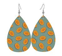 Orecchini in pelle con motivo a frutta di canta di cartone animato per donne e ragazze Orecchini in pelle a goccia Orecchini pendenti semplici