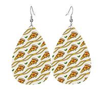 Orecchini in pelle con motivo a pizza per le donne Orecchini pendenti con pendente a goccia con gancio Regali per accessori per ragazze da donna per adolescenti adolescenti