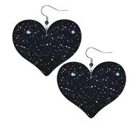 Orecchini in pelle con motivo costellazioni e stelle per le donne orecchini a forma di cuore leggeri orecchini pendenti gioielli regali