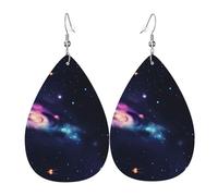 Orecchini in pelle con stampa astratta a libellula rossa - Orecchini pendenti a goccia, gioielli leggeri a goccia, pendenti per feste in costume, Misura unica, Pelle