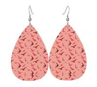 Orecchini in pelle con stampa cioccolato a goccia, One Size, Pelle, Agata