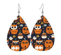 Orecchini in pelle con stampa formula matematica, orecchini pendenti, gioielli leggeri a goccia, pendenti per feste in costume, Misura unica, Pelle