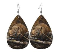 Orecchini in pelle con stampa formula matematica, orecchini pendenti, gioielli leggeri a goccia, pendenti per feste in costume, Misura unica, Pelle