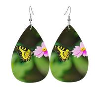 Orecchini in pelle con stampa formula matematica, orecchini pendenti, gioielli leggeri a goccia, pendenti per feste in costume, Misura unica, Pelle