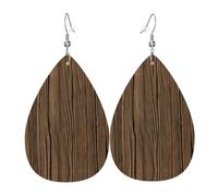 Orecchini in pelle con venature del legno per le donne orecchini a goccia orecchini in pelle alla moda pendenti gioielli regali per mamma, moglie, figlie