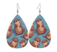 Orecchini In Pelle Cute Brown Animal Ecopelle Orecchino Moda Classico Goccia D'Acqua Orecchini, Per Valentine'S Day, Le Donne, Party