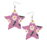 Orecchini In Pelle Daisy Simple Pink Confortevoli Teardrop Orecchini Leggero Waterdrop Di Orecchino Di Cuoio Per Bambina Vacanze Decorazioni