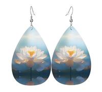 Orecchini in pelle di loto sacro, orecchini in stile europeo e americano per giovani donne, regali di compleanno/regali di San Valentino