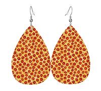 Orecchini in pelle di pizza ai peperoni per le donne Ciondolo con pendente a goccia con gancio Regali per ragazza adulta