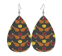 Orecchini In Pelle Fried Chicken Legs Pattern Ecopelle Orecchino Moda Orecchini A Goccia Lunghi, Per Carnevale, Party, Le Donne