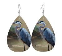 Orecchini In Pelle Heron Ecopelle Orecchino Confortevoli Moda Goccia D'Acqua Orecchini, Per Valentine'S Day, Le Donne, Birthday