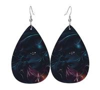 Orecchini in pelle "La ragazza nel sogno", accessori da donna, adatti per l'uso quotidiano, pendolarismo e viaggi.