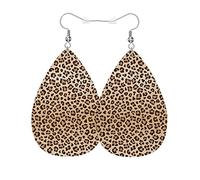 Orecchini In Pelle Leopard Leopard Print Wild Animals Skin Fur Spot Orecchino In Ecopelle Moda Decorazioni Per Feste Orecchini A Goccia Lunghi, Per Ouple, Birthday, Le Donne