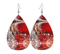 Orecchini in pelle magica di Natale per le donne orecchini a goccia orecchini in pelle alla moda pendenti gioielli regali per mamma, moglie, figlie