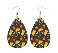 Orecchini In Pelle Mexican Food Cartoon Burrito Taco Hot Pepper Ecopelle Orecchino Decorazioni Per Feste Orecchini A Goccia, Per Party, Carnevale, Le Donne