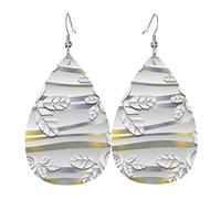 Orecchini In Pelle Modern Colorful Neon Flower White Ecopelle Orecchino Confortevoli Decorazioni Per Feste Orecchini Ragazza, Per Wedding, Le Donne, Valentine'S Day