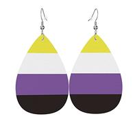 Orecchini in pelle Pride non binari per le donne Orecchini pendenti in finta pelle Orecchini pendenti vintage leggeri Gioielli per le donne
