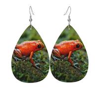 Orecchini In Pelle Red Poison Dart Frog Ecopelle Orecchino Decorazioni Per Feste Orecchini A Goccia, Per Party, Carnevale, Le Donne