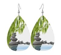 Orecchini In Pelle Stone Print Ecopelle Orecchino Classico Moda Goccia D'Acqua Orecchini, Per Valentine'S Day, Wedding, Party