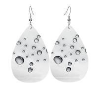 Orecchini In Pelle Tips For Small Water Droplets Prints Orecchino In Ecopelle Confortevoli Classico Orecchini A Goccia Lunghi, Per Birthday, Valentine'S Day, Le Donne
