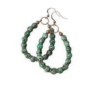 Orecchini in pietra naturale leggeri e colorati, eleganti perle, ideali per feste e eventi musicali, Taglia unica, come descritto