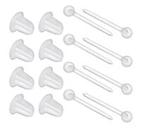 Orecchini in plastica per chirurgia orecchini trasparenti per lavoro, orecchini trasparenti per sport, orecchini invisibili, orecchini in silicone, sostitutivi per donne, ragazze, uomini, sport,