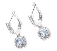 Orecchini in rame con zirconia cubica, con diamanti pieni, per uso quotidiano, feste, rame, One Size, come descritto, come descritto