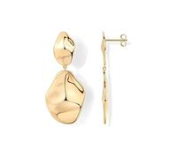Orecchini in rame placcato oro 18K, orecchini pendenti irregolari con texture martellato, gioielli leggeri da donna, adatti per incontri, feste e regali