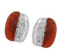 Orecchini in resina ambra marrone esagerati per le donne eleganti e robuste decorazioni in metallo leggero per ogni occasione Design unico orecchini orecchini, Taglia unica, come descritto