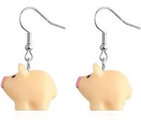 Orecchini in Resina per Ragazze, Simpatico Maialino Multi Animale, api, Pecore, Cuccioli, Orecchini di Mucca, Regali per Ragazze e Donne Convenient Handled