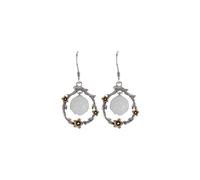 Orecchini in Stile Cinese S925 Sterling Silver Nefrite Inscritto Orecchini Lotus Art Retro Corrispondenza Tutti Orecchini in Prugna, LJBLEUSK, pruno
