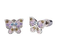 Orecchini in vetro di Murano Surgical Stud Earrings Multicolored Butterfly Earrings For Girls With Secure Screwback Black Rose Orecchini, Taglia unica, lega di zinco, Nessuna pietra preziosa