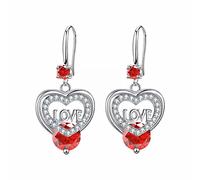 Orecchini indiani cavi, a forma di cuore, solidi, cubi, di media lunghezza, orecchini d'amore, orecchini d'amore, orecchini a goccia d'argento, Taglia unica, Rame, Nessuna pietra preziosa