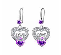 Orecchini indiani cavi, a forma di cuore, solidi, cubi, di media lunghezza, orecchini d'amore, orecchini d'amore, orecchini a goccia d'argento, Taglia unica, Rame, Nessuna pietra preziosa