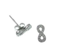 Orecchini INFINITO argento 925 con zirconi bianchi Amore INFINITY regalo ragazza