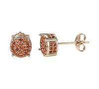 Orecchini Iniziali con zirconi scintillanti e pavé, accessori squisiti e meravigliosi che mostrano un perfetto per ogni occasione. (Red, One Size)