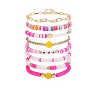 Orecchini Iper Allergenici Cuore Stella Polimero Perline Perle Argilla Impilabile Fascino Kidcore Estetica Spiaggia Stratificazione Bracciali Gioielli Srpe69, Misura unica, Plastica, Nessuna pietra