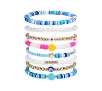 Orecchini Iper Allergenici Cuore Stella Polimero Perline Perle Argilla Impilabile Fascino Kidcore Estetica Spiaggia Stratificazione Bracciali Gioielli Srpe69, Misura unica, Plastica, Nessuna pietra