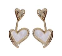 Orecchini ipoallergenici a forma di cuore a conchiglia per orecchie sensibili comodi gioielli per tutti i giorni accessori per le orecchie regalo orecchini a perno a cuore senza allergie