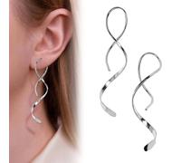 Orecchini ipoallergenici in argento sterling 925, realizzati a mano con design a infilare, perfetti per uno stile minimalista e per l'uso qu