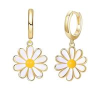 Orecchini ispirati da donna, gioielli in lega leggera con tecniche a goccia di olio, accessori per orecchie smaltati a forma di fiore per le donne con fiore pendenti gioielli esagerati, One Size, come