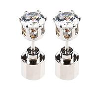 Orecchini leggeri in acciaio inox Festival coppia diamante incandescente rivetti multi-colore up goccia 1 orecchio corona orecchini Pasqua, Taglia unica, Lega di acciaio, Non pietra preziosa