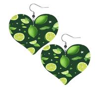 Orecchini Limes Green Stampa Orecchini Donna Pendenti Confortevoli Ciondolo Orecchio Per Mamma Festa Bambina