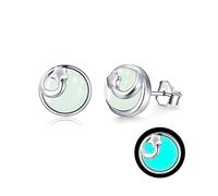 Orecchini luminosi da donna Orecchini a stella in argento sterling 925 Piccoli orecchini a bottone Nottilucenti Gioielli Nottilucenti Regalo di Natale per ragazze Donne Bambini Mamma Fidanzata Figlia